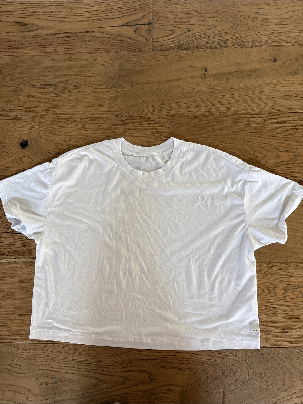 Vuori White Short Sleeve Boxy Crew Tee